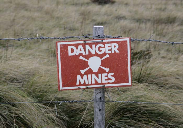 Les Malouines mettent la botte aux mines antipersonnel.
