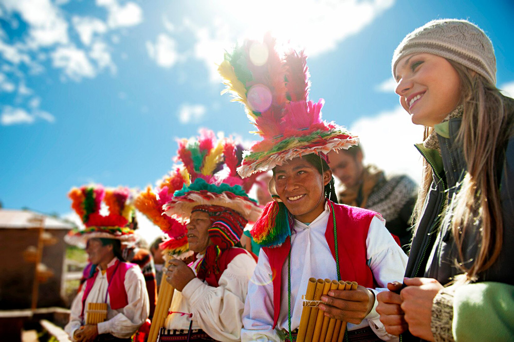 Travailler vers le haut d'un appétit pour des vacances au Pérou